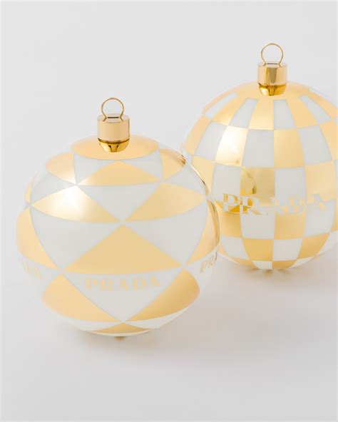 christmas ball prada|White/platinum Glass Christmas Ornament Set .